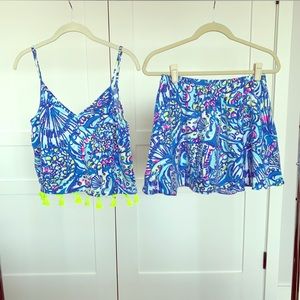 Lilly Pulitzer Ramona Crop Top and Skort Set